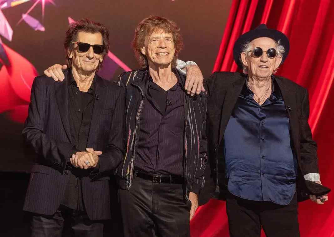 Ronnie Wood (Left) Mick Jagger (Centre), Keith Richards (Right)