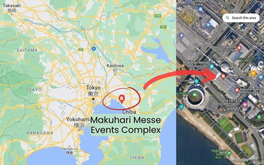 Location Map Makuhari Messe Events complex