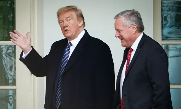 Donald Trump (Left); Mark Meadows (Right)