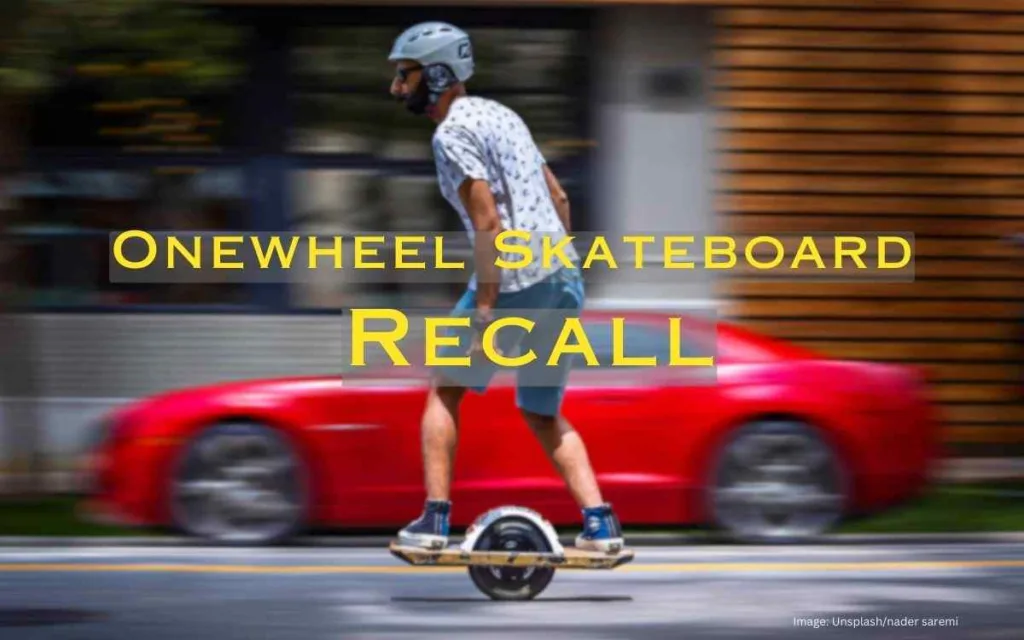 Onewheel rider cruising through the traffic