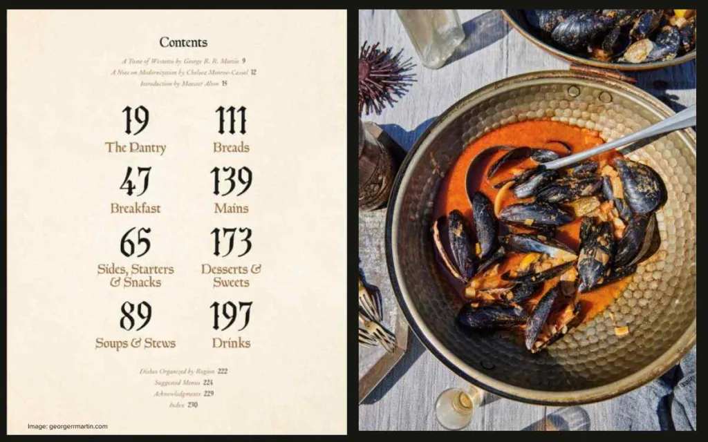 Game of Thrones Cookbook Menu